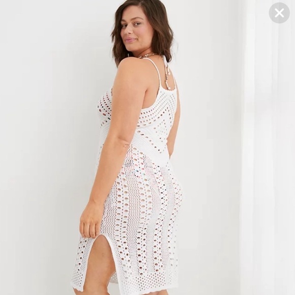 Aerie Crochet Midi Swimsuit Cover Dress - Picture 2 of 4